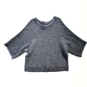 Raffi 100% Cashmere Chunky Knit Sweater Dolman Sleeve‎ Gray - Size S/M